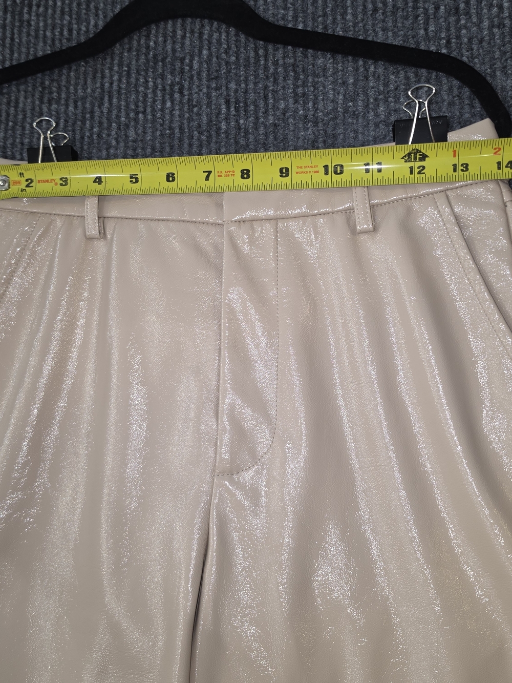 GREY LAB Beige Straight-Leg Shiny Pants - Picture 2 of 9
